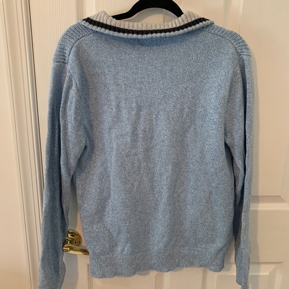 Nautica baby blue button up collared sweater - Picture 10 of 12